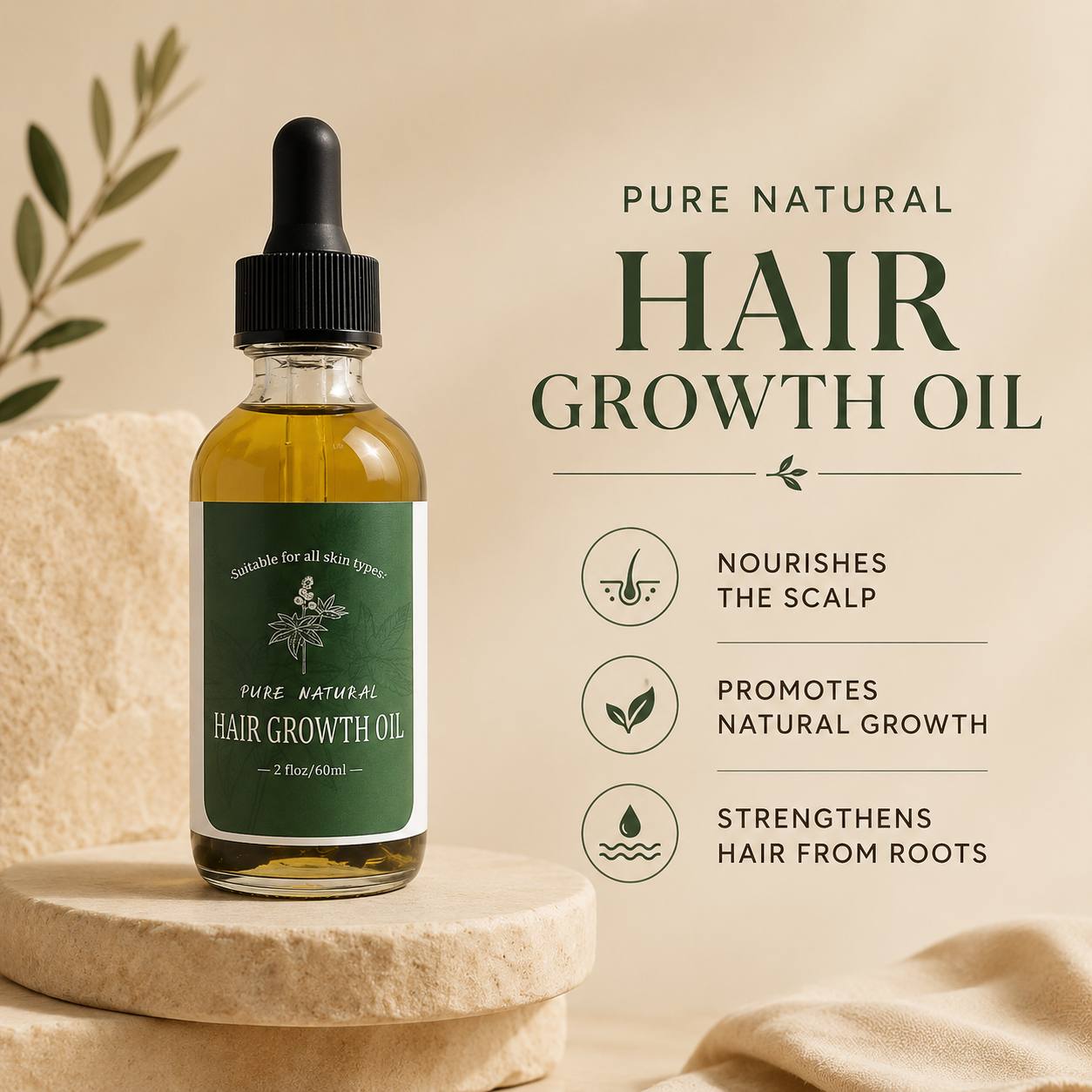 Pure Natural Hair Growth Oil